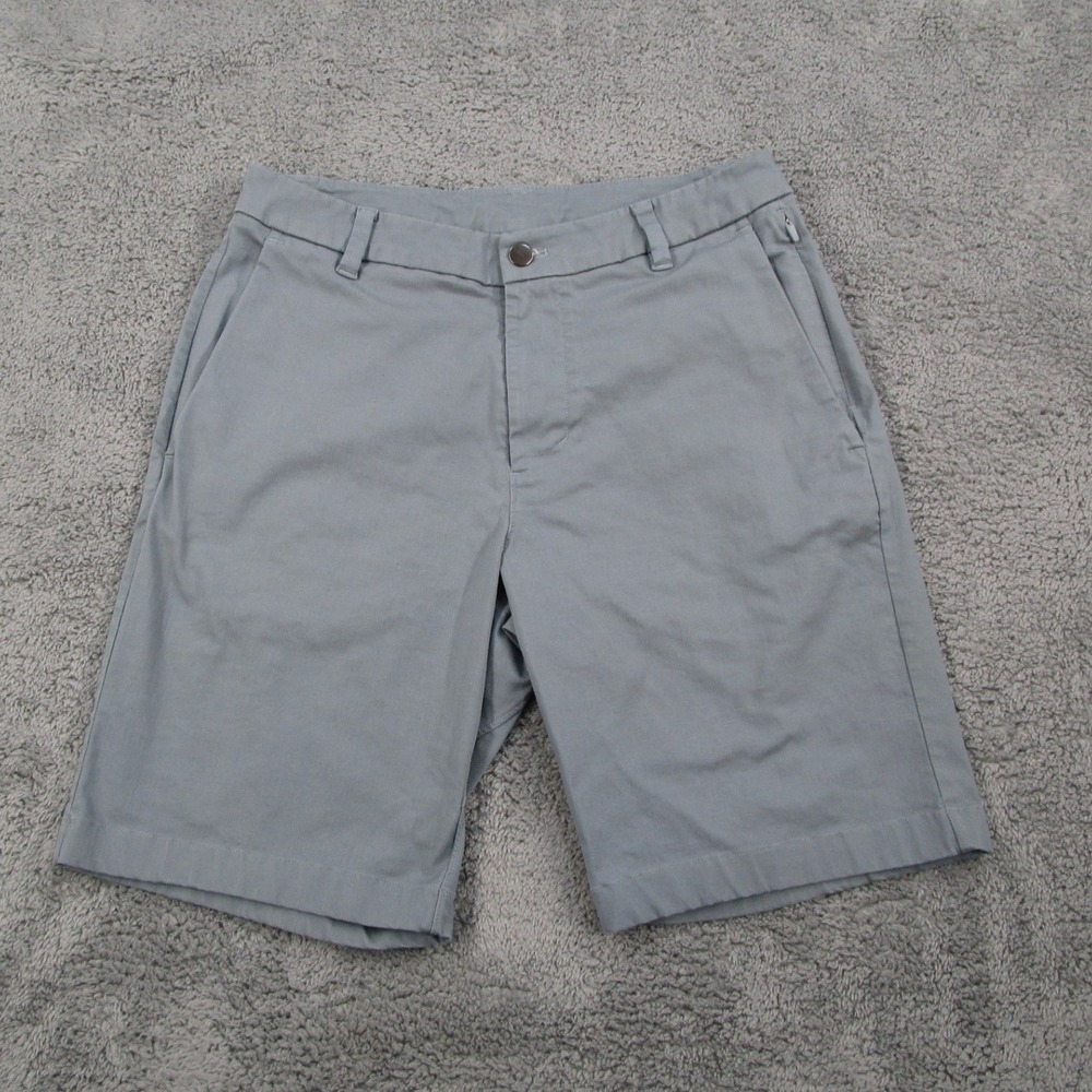 Lululemon Mens Commission Short 9 Blue Grey Chino Style Golf Shorts Size 30 - Picture 1 of 8